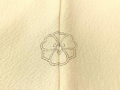 平和屋着物●京友禅の第一人者　松井青々　訪問着　駒刺繍　絞り　霞草花文　金銀彩　正絹　逸品　CABL0077vp