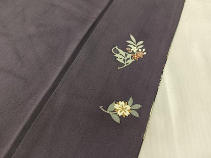 平和屋着物●豪華色留袖　駒刺繍　花唐草鳳凰文　金彩　正絹　逸品　CABL0078vp