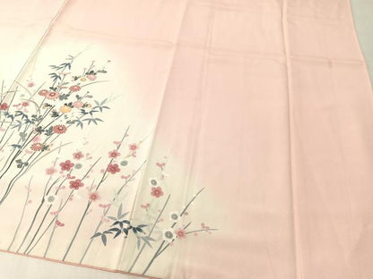 平和屋着物●訪問着　友禅　作家物　枝花文　暈し染め　正絹　逸品　CABL0080vp