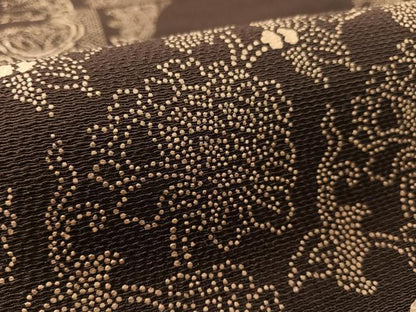 平和屋着物●九寸名古屋帯　印傳　名物裂　正絹　逸品　CABL0085vp
