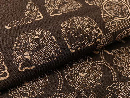 平和屋着物●九寸名古屋帯　印傳　名物裂　正絹　逸品　CABL0085vp