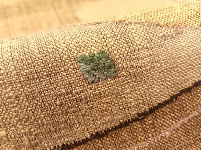 平和屋着物●西陣　老舗　渡文謹製　手織　真綿紬　八寸名古屋帯　幾何学文様　正絹　逸品　未使用　CABL0095vp