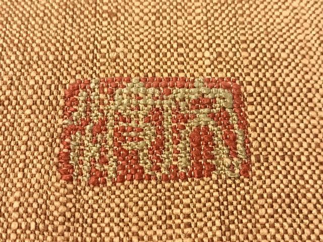 平和屋着物●西陣　老舗　渡文謹製　手織　真綿紬　八寸名古屋帯　幾何学文様　正絹　逸品　未使用　CABL0095vp