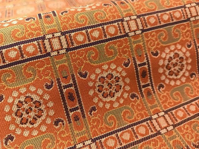 平和屋着物●全通柄　九寸名古屋帯　格子吉祥花文　正絹　逸品　CABL0099vp