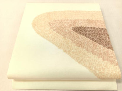 平和屋着物●塩瀬　九寸開き名古屋帯　ろうけつ染　抽象文様　正絹　逸品　CABL0103vp