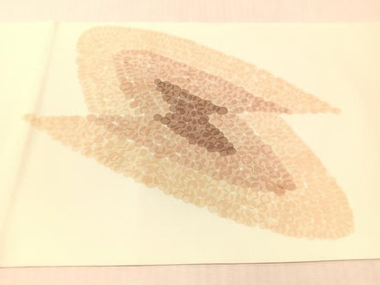 平和屋着物●塩瀬　九寸開き名古屋帯　ろうけつ染　抽象文様　正絹　逸品　CABL0103vp