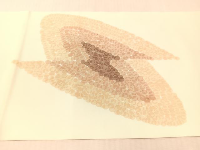 平和屋着物●塩瀬　九寸開き名古屋帯　ろうけつ染　抽象文様　正絹　逸品　CABL0103vp