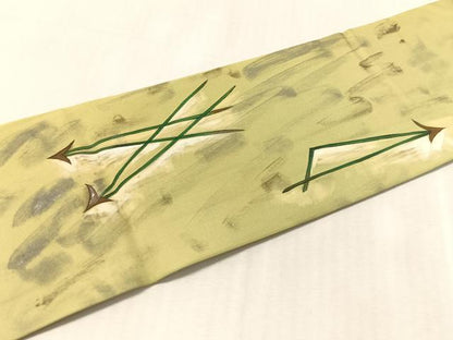 平和屋着物●塩瀬　九寸名古屋帯　作家物　手描き　溢れ松葉　正絹　逸品　CABL0104vp