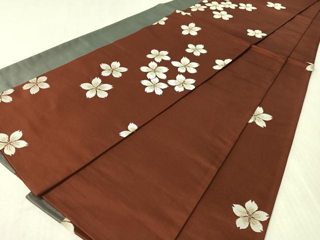 平和屋着物●世界的人形師　辻村寿三郎　ジュサブロー　六通柄袋帯　舞桜　銀糸　正絹　逸品　CABL0127vp