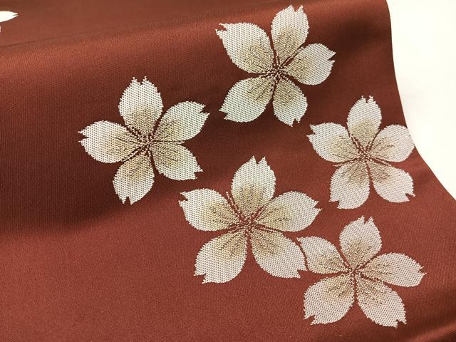 平和屋着物●世界的人形師　辻村寿三郎　ジュサブロー　六通柄袋帯　舞桜　銀糸　正絹　逸品　CABL0127vp