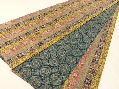 平和屋着物●両面　全通柄袋帯　紅牙瑞錦　天平狩猟文錦　正絹　逸品　未使用　CABL0131vp