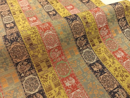 平和屋着物●両面　全通柄袋帯　紅牙瑞錦　天平狩猟文錦　正絹　逸品　未使用　CABL0131vp
