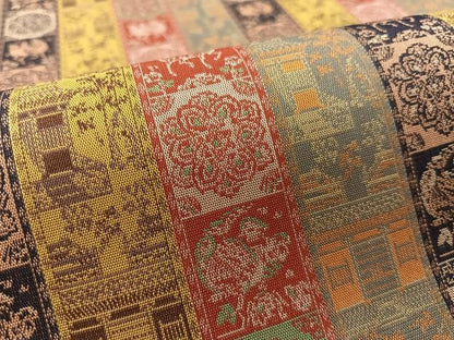 平和屋着物●両面　全通柄袋帯　紅牙瑞錦　天平狩猟文錦　正絹　逸品　未使用　CABL0131vp