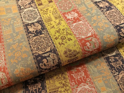 平和屋着物●両面　全通柄袋帯　紅牙瑞錦　天平狩猟文錦　正絹　逸品　未使用　CABL0131vp