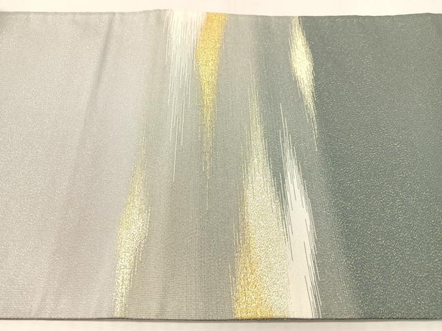 平和屋着物●爪掻き本綴れ　六通柄袋帯　霞文　金銀糸　正絹　逸品　CABL0138vp