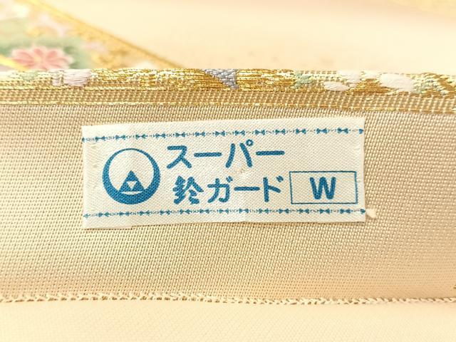 平和屋着物●六通柄袋帯　唐織　貝紫染　松皮瑞華文　金糸　鈴乃屋扱い　正絹　逸品　未使用　CABL0154vp