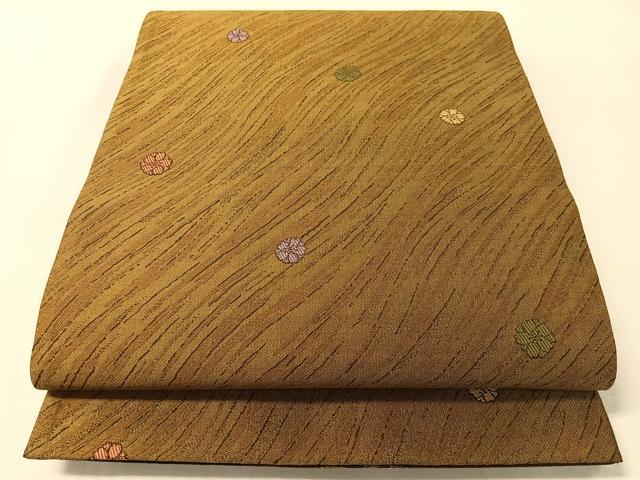 平和屋着物●両面　六通柄袋帯　唐織　草花丸文　やまと誂製　正絹　逸品　CABL0158vp