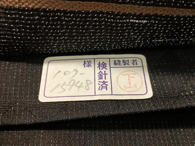 平和屋着物●六通柄袋帯　猫　黒地　金銀糸　正絹　逸品　CABL0165vp