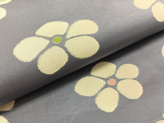 平和屋着物●西陣の名門　加納幸謹製　六通柄　本袋帯　舞花文　銀糸　正絹　逸品　CABL0166vp