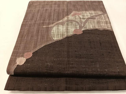 平和屋着物▽太鼓柄袋帯　スリーシーズン　春夏秋　すくい織　抽象文　金糸　正絹　逸品　CABL0181vp