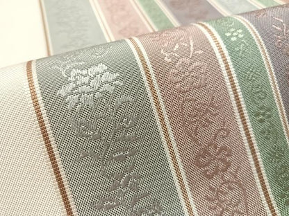 平和屋着物●本場筑前博多織　全通柄袋帯　西村織物謹製　花唐草間道　証紙付き　正絹　逸品　CABL0186vp
