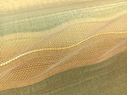 平和屋着物●太鼓柄袋帯　よろけ縞　金糸　正絹　逸品　CABL0191vp