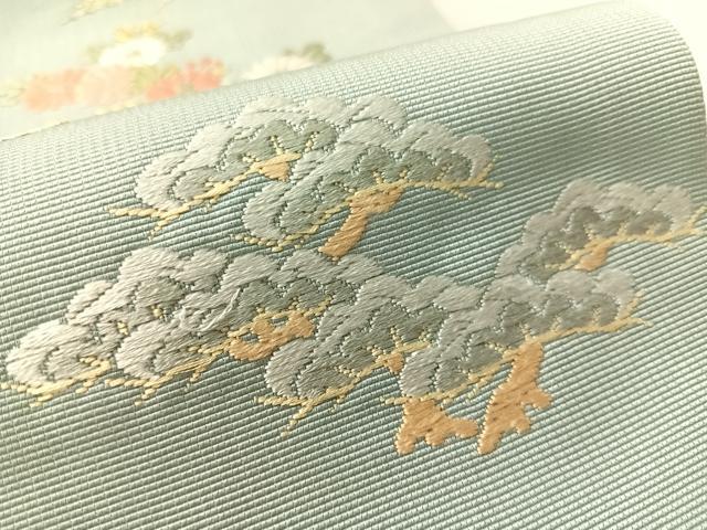 平和屋着物●六通柄袋帯　唐織　飛鶴吉祥松竹梅　金糸　正絹　逸品　CABL0192vp