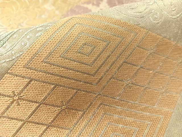 平和屋着物●西陣　川島織物　六通柄　本袋帯　鳳凰菱花丸文　金銀糸　引箔　正絹　逸品　CABL0195vp