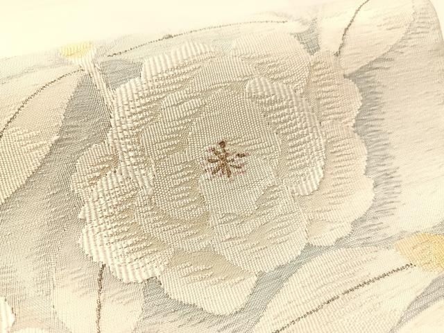 平和屋着物●太鼓柄袋帯　すくい織　枝花文　金銀糸　正絹　逸品　CABL0197vp
