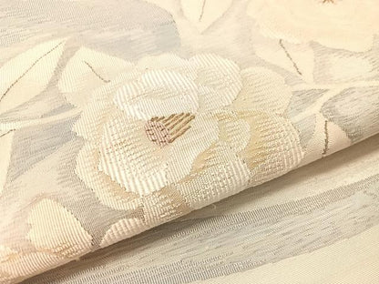 平和屋着物●太鼓柄袋帯　すくい織　枝花文　金銀糸　正絹　逸品　CABL0197vp