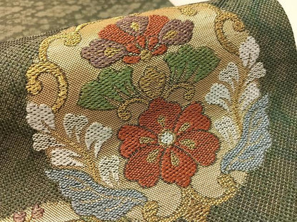 平和屋着物●六通柄袋帯　桐丸華文　金糸　正絹　逸品　未使用　CABL0204vp