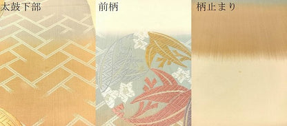 平和屋着物●西陣伝統工芸帯　六通柄袋帯　唐織　草花丸文　正絹　逸品　CABL0208vp