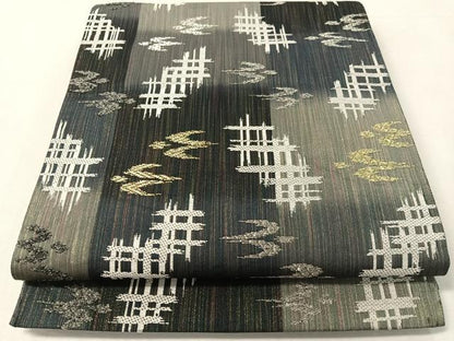 平和屋着物●六通柄袋帯　夢幻　金銀糸　正絹　逸品　CABL0210vp