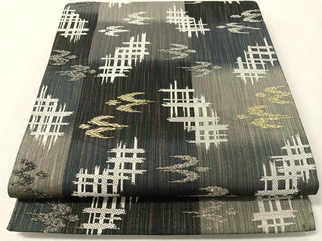 平和屋着物●六通柄袋帯　夢幻　金銀糸　正絹　逸品　CABL0210vp
