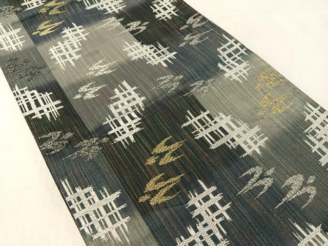 平和屋着物●六通柄袋帯　夢幻　金銀糸　正絹　逸品　CABL0210vp
