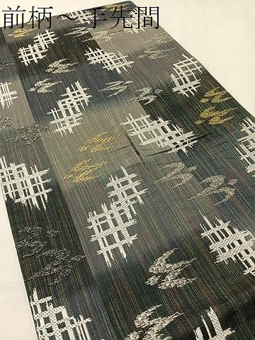 平和屋着物●六通柄袋帯　夢幻　金銀糸　正絹　逸品　CABL0210vp