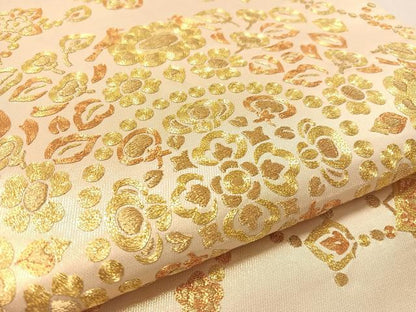 平和屋着物●西陣　川島織物　太鼓柄袋帯　総駒刺繍　正倉院花鳥文　小大丸　たとう紙付き　正絹　逸品　CABL0215vp