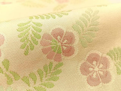 平和屋着物●織物一筋名門　織悦　全通柄　本袋帯　草花文　正絹　逸品　CABL0218vp