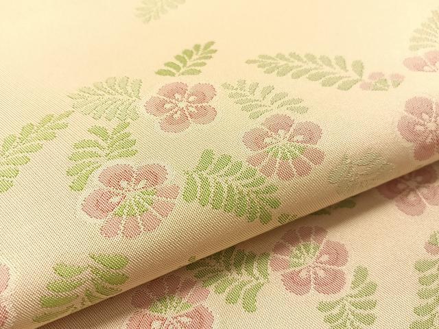 平和屋着物●織物一筋名門　織悦　全通柄　本袋帯　草花文　正絹　逸品　CABL0218vp