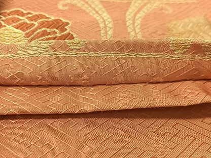 平和屋着物●六通柄袋帯　唐織　能衣綴れ　立涌牡丹　金糸　正絹　逸品　CABL0225vp
