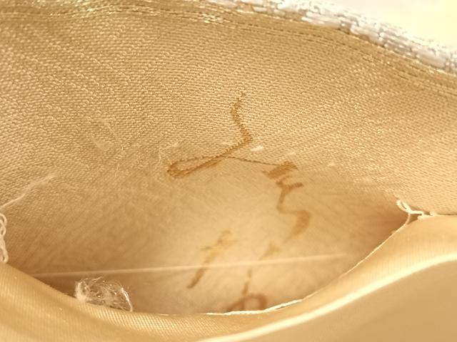 平和屋着物●六通柄袋帯　唐織　みちなが　金糸　正絹　逸品　CABL0234vp