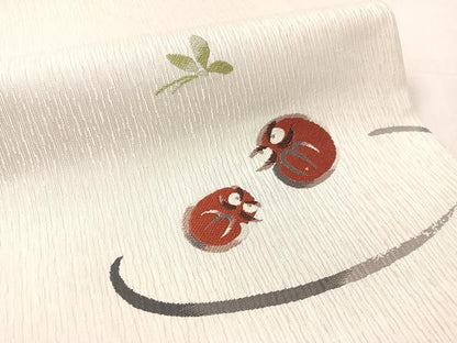 平和屋着物●太鼓柄袋帯　唐織　だるま　正絹　逸品　CABL0241vp