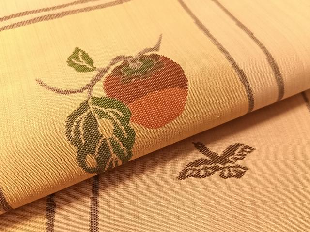 平和屋着物●六通柄袋帯　成り物　金糸　正絹　逸品　CABL0250vp
