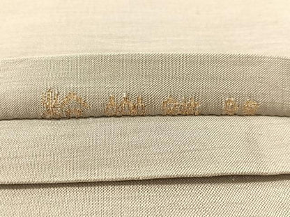 平和屋着物●太鼓柄袋帯　すくい織　切嵌花文　金糸　正絹　逸品　CABL0252vp
