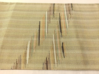平和屋着物●太鼓柄袋帯　霞文　金糸　正絹　逸品　未使用　CABL0255vp