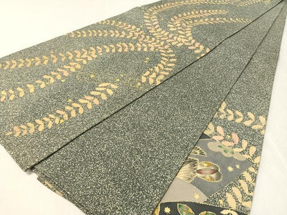 平和屋着物●六通柄袋帯　辻が花　正絹　逸品　未使用　CABL0257vp