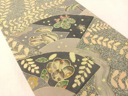 平和屋着物●六通柄袋帯　辻が花　正絹　逸品　未使用　CABL0257vp