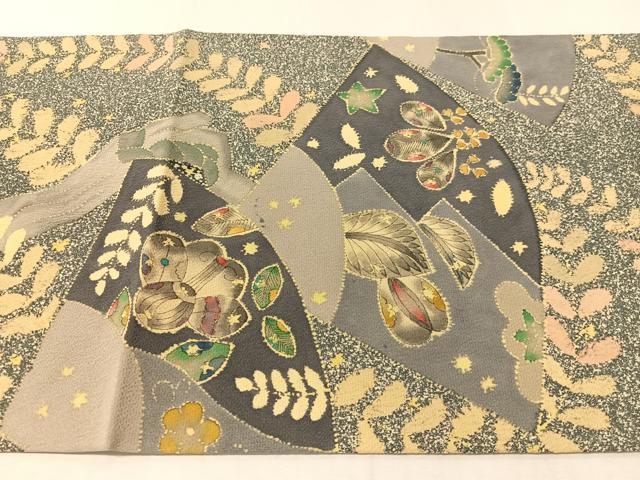 平和屋着物●六通柄袋帯　辻が花　正絹　逸品　未使用　CABL0257vp