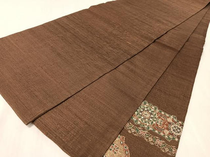 平和屋着物●太鼓柄袋帯　辻が花　正倉院花文　金通し地　正絹　逸品　CABL0258vp