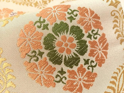 平和屋着物●六通柄袋帯　唐織　亀甲花文　　CABL0259vp